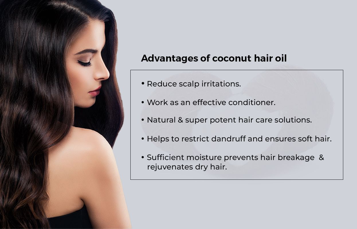 Advantages of coconut hair oil for dry hair and healthy hair
