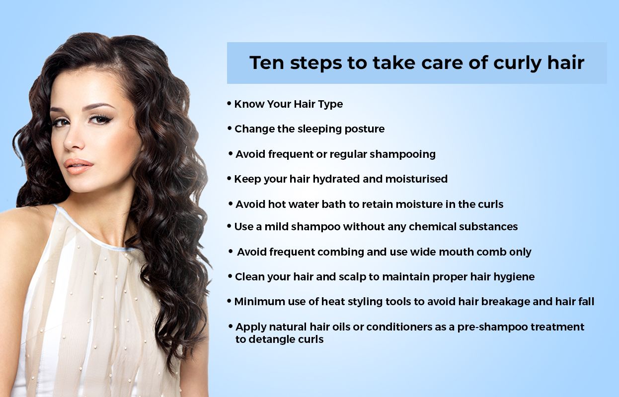 ten steps to take care of curly hair