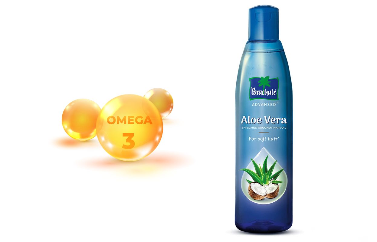  Omega-3 image and Parachute Advansed Aloe Vera Hair Oil