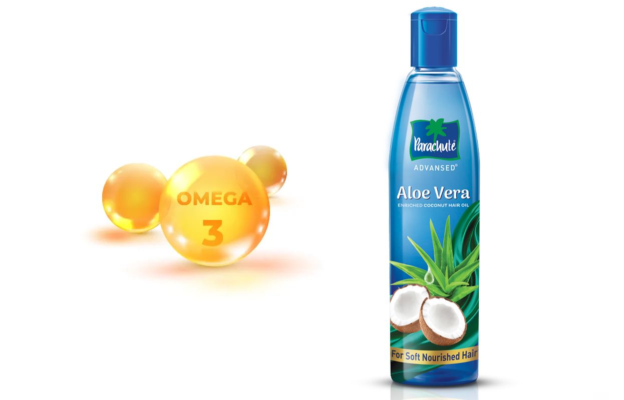  Omega-3 image and Parachute Advansed Aloe Vera Hair Oil