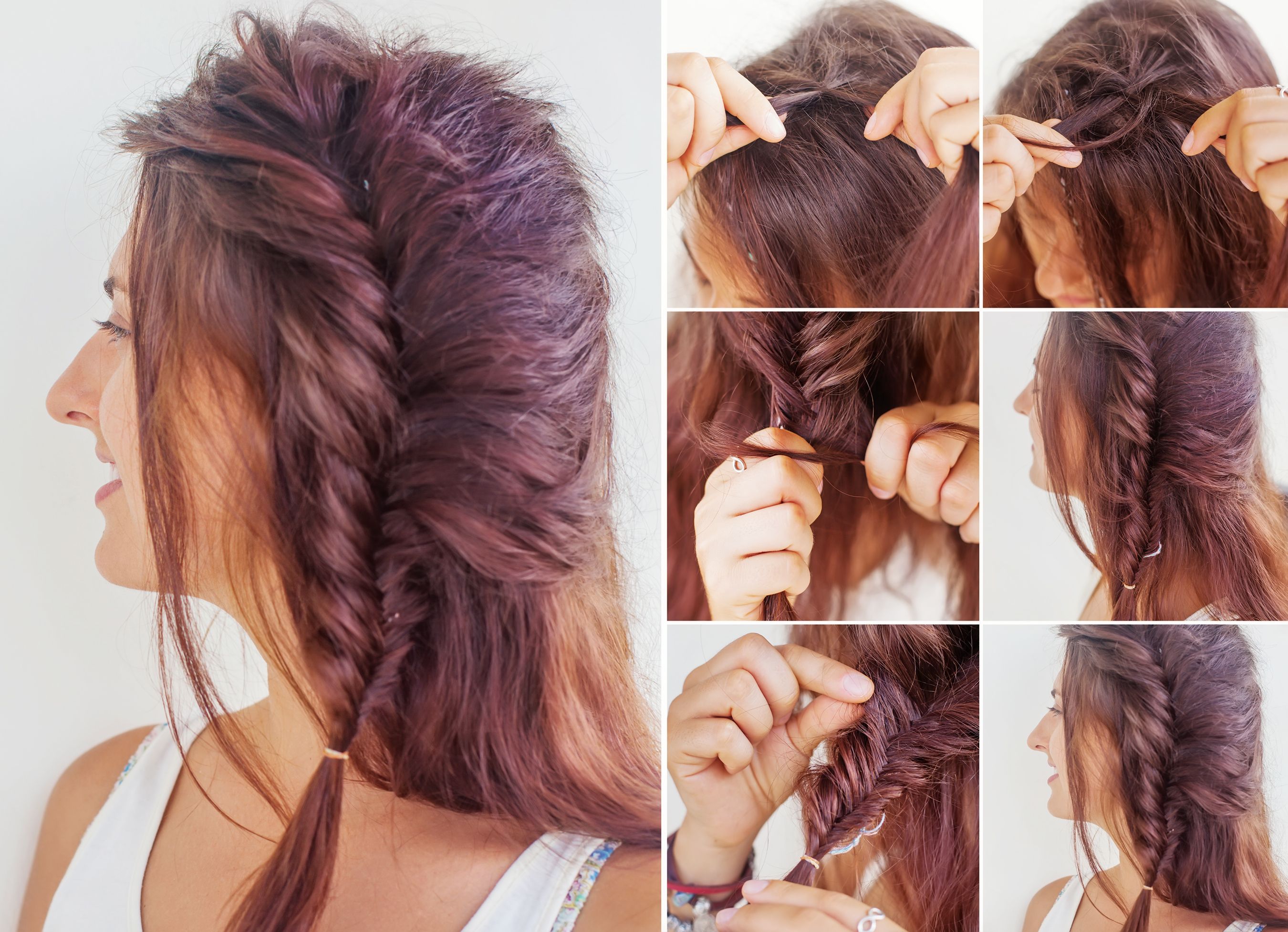 Side Fishtail Braid Hairstyle