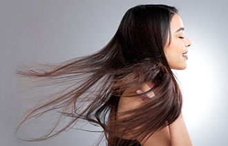 Girl with healthy hair