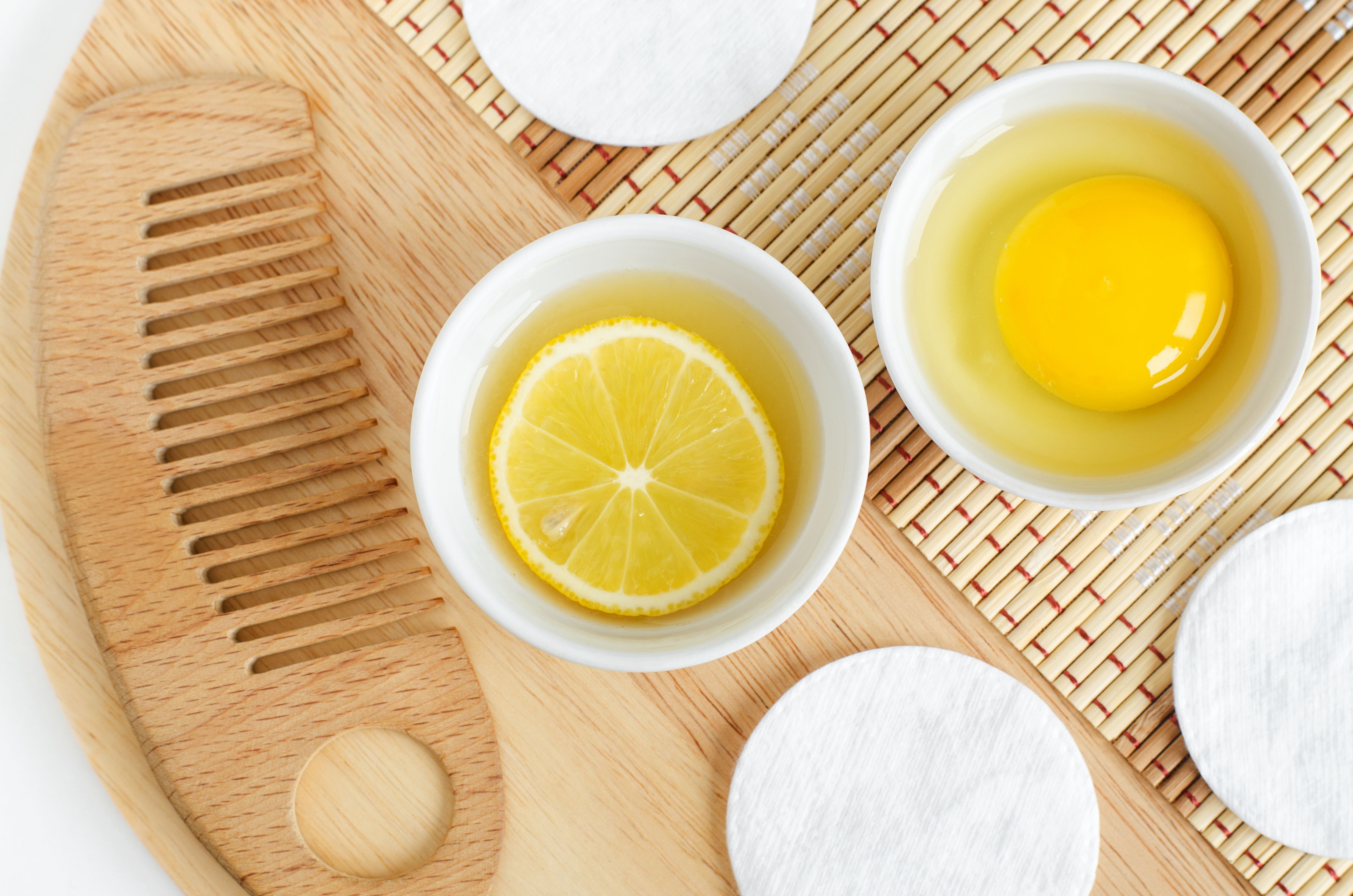 Egg and Lemon Hair Mask for Dandruff
