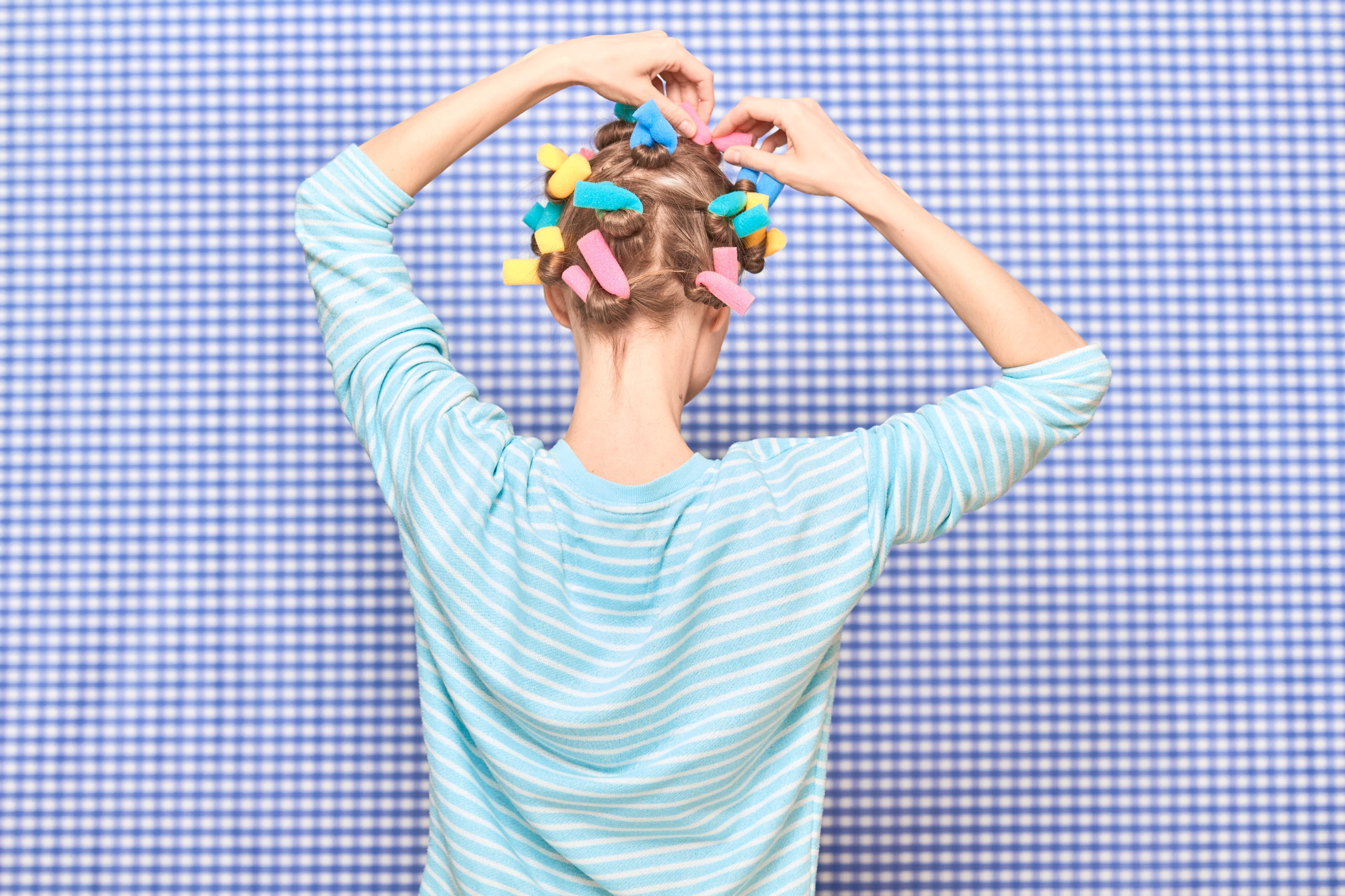 Girl with Bantu Knots on her hair