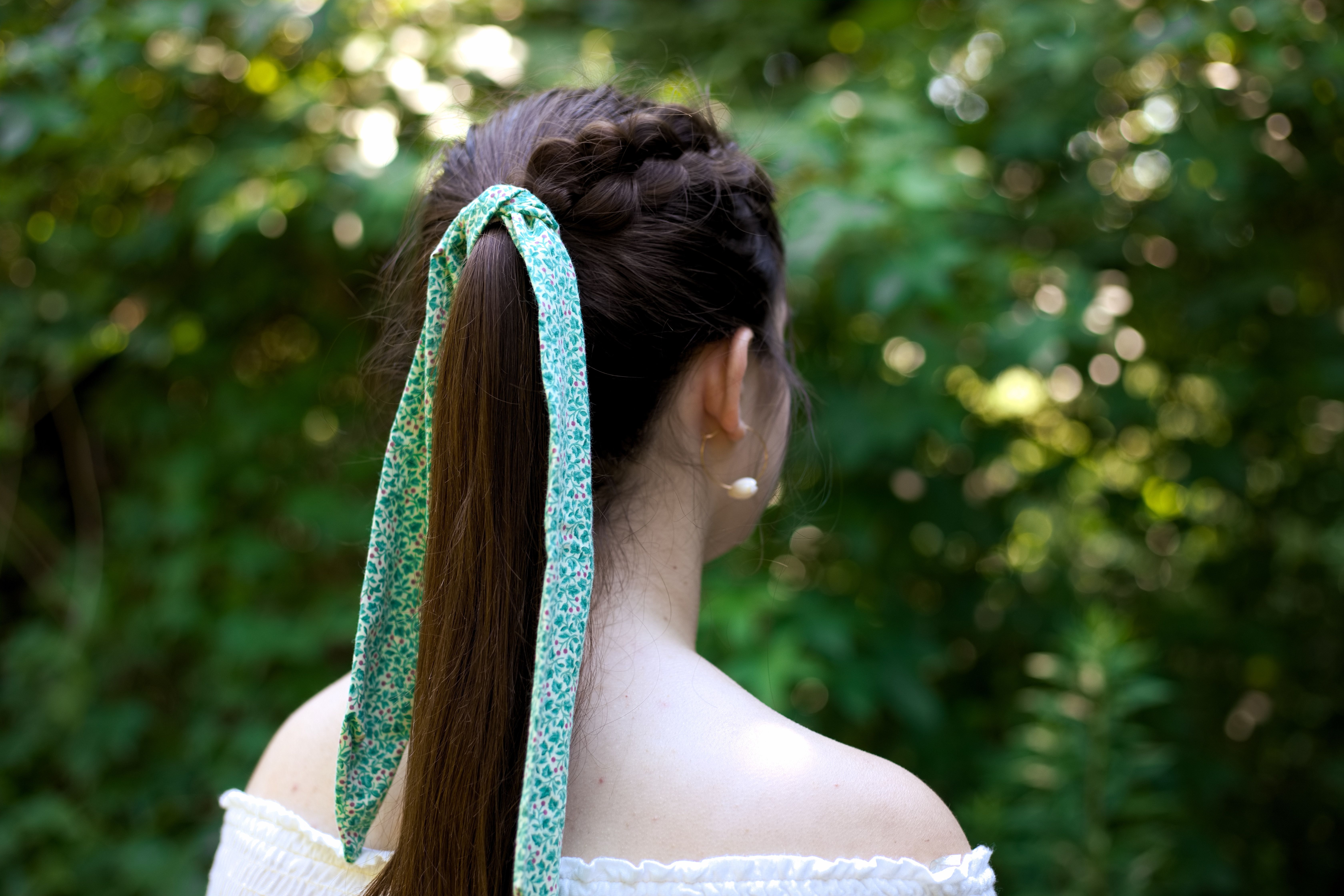 Braided Ponytail with Ribbon