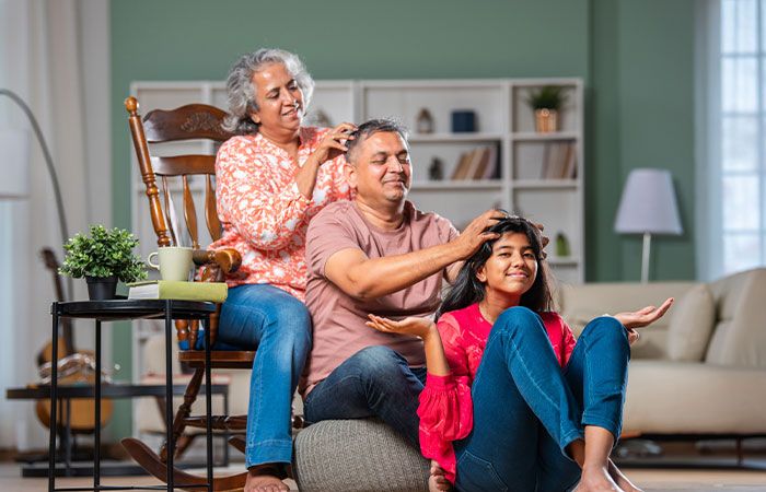 Image Family Giving Head Massage