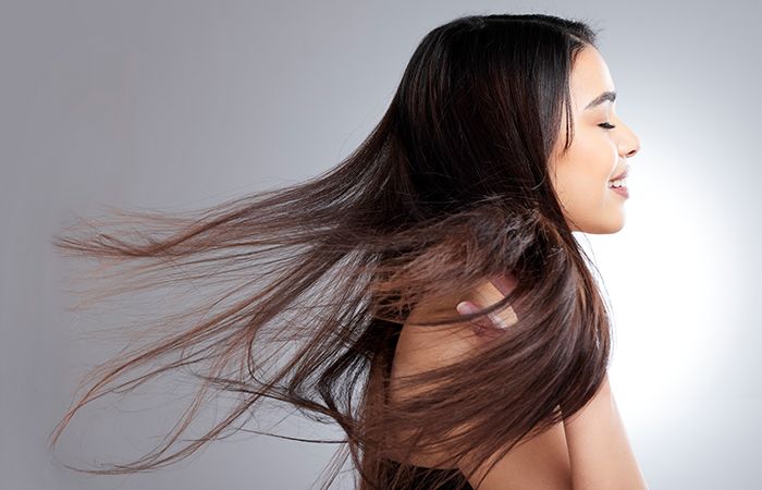 Girl with healthy hair