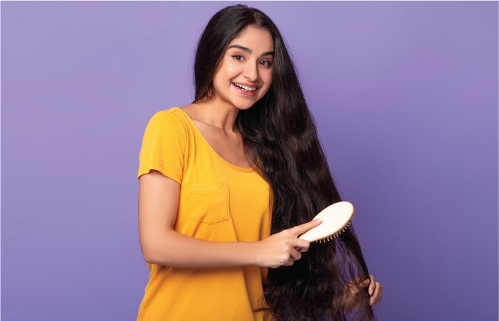 woman with long hair