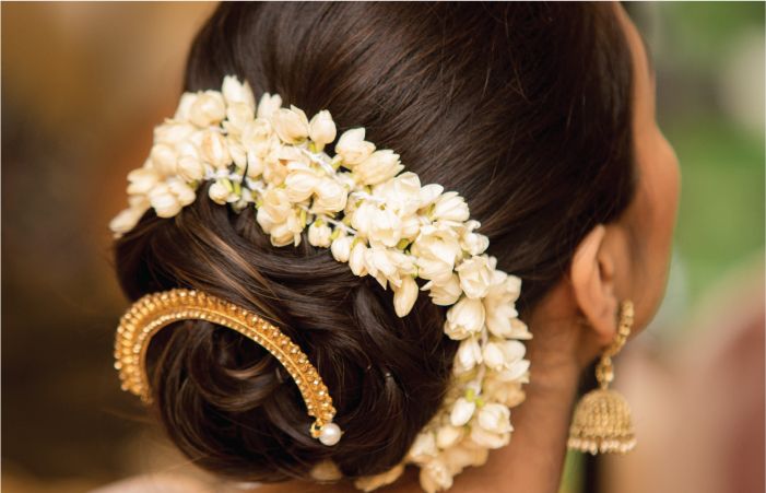 Floral Bun Hair Styles