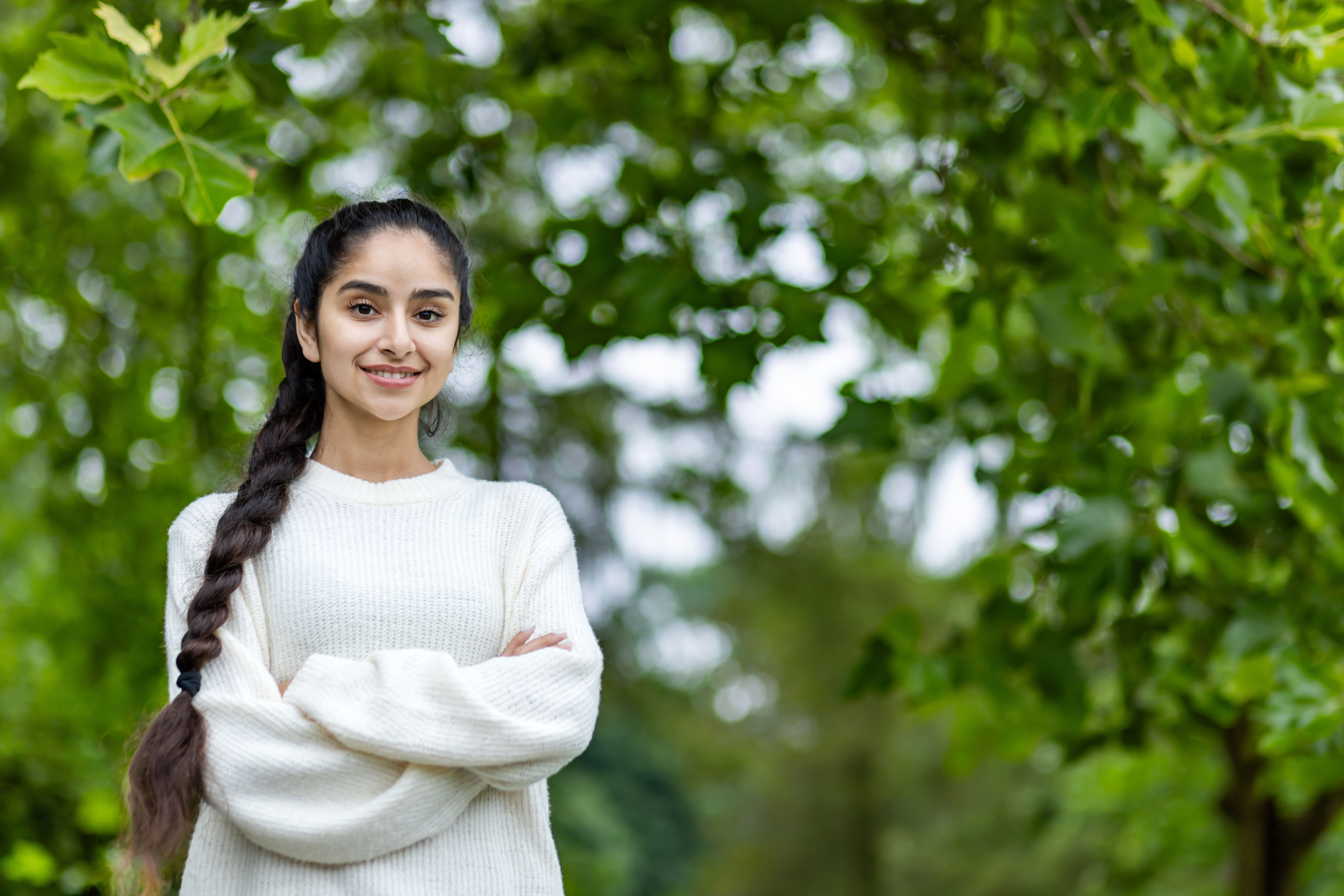 Long three-strand braid